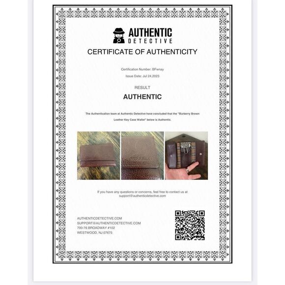 Burberry Brown Leather 5 Hooks Key Holder‎ Coin Wallet Case Authenticated W/ COA - Picture 13 of 13